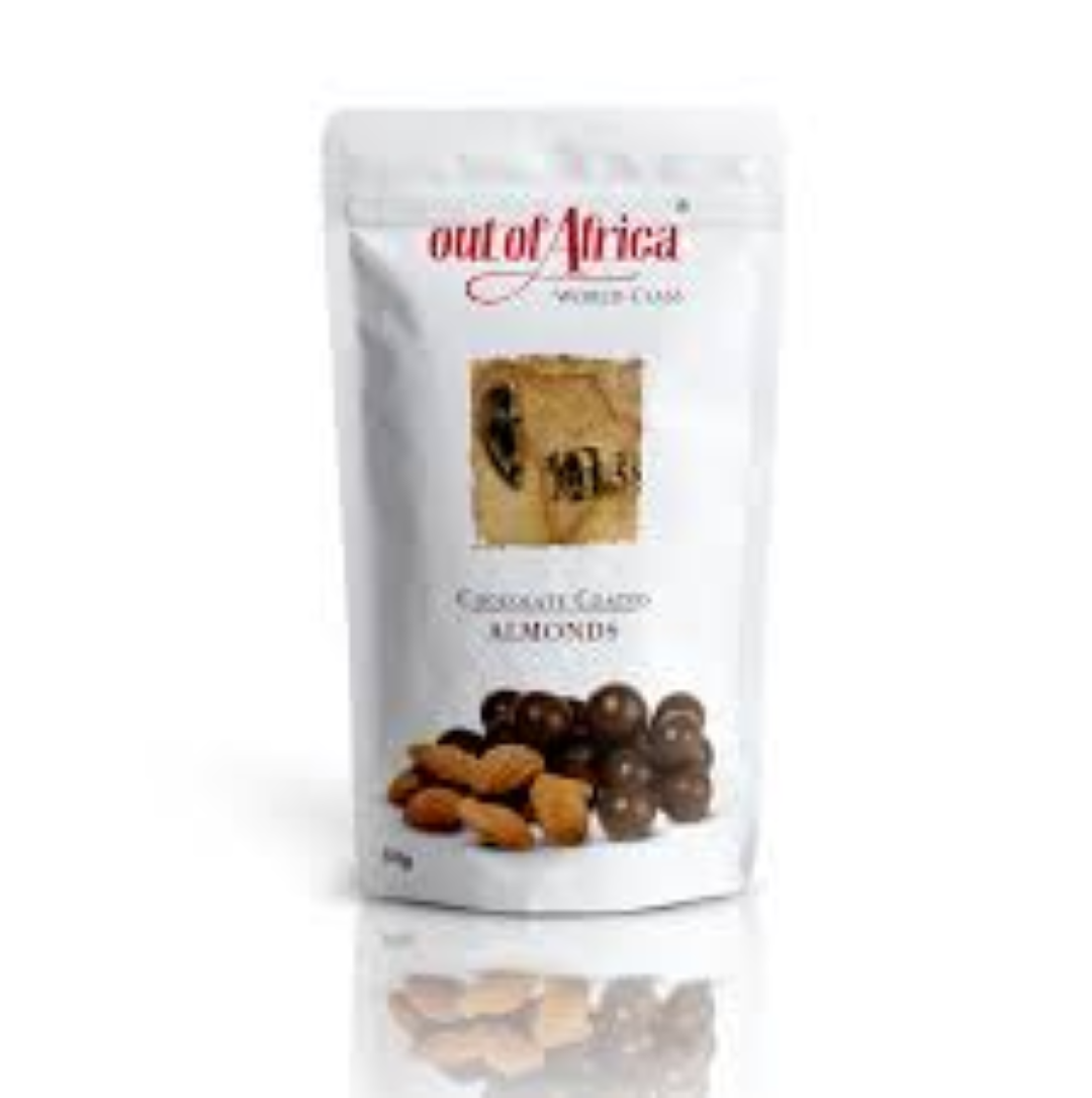 OUT OF AFRICA CHOCOLATE COATED ALMONDS 80G